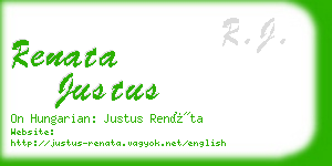 renata justus business card